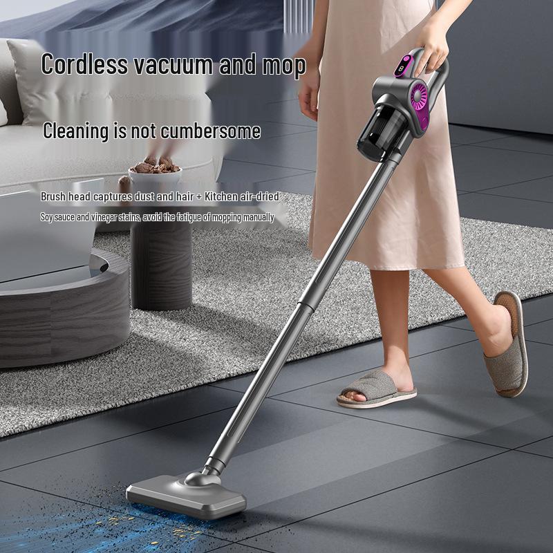 4-in-1 Portable Wireless Vacuum Cleaner with Super Strong Suction and Integrated Mop for Household Cleaning