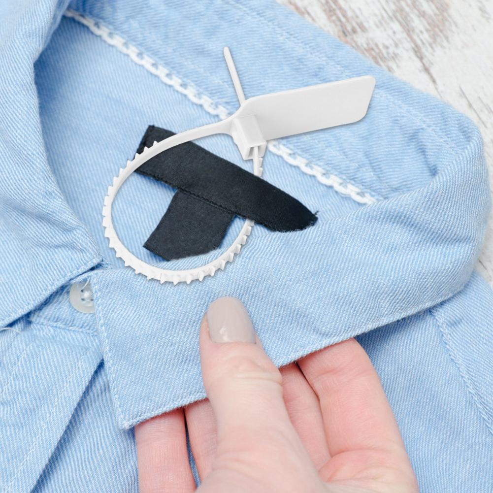 100pcs Anti Theft Disposable Label Cable Tie Identification Mark Signs Self Locking Ties(White )