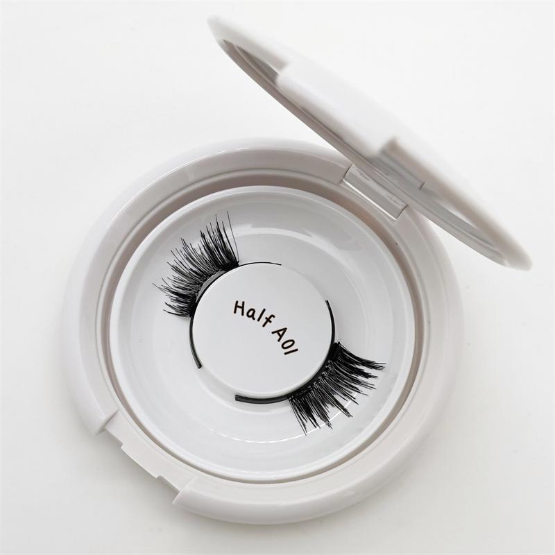 Magnetic Side Eyelash Wholesale Customized Quantum Eyelash Magnet HALF False Lashes Set No Glue No Eyeliner Magnetic Eyelashes Cat half eyelash&Mix