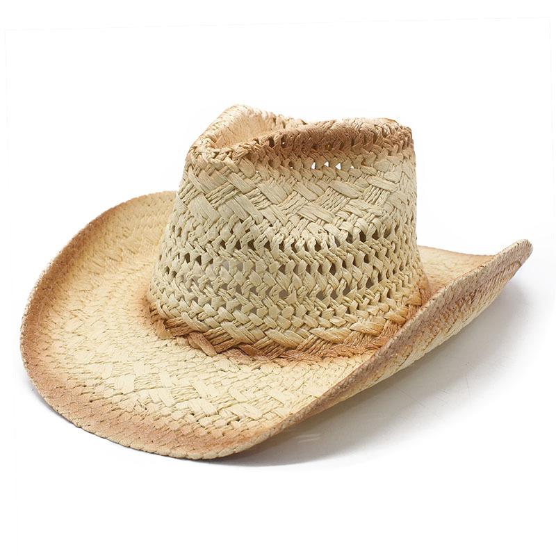 

Painted Straw Hat Summer With Protective Sunscreen Hat Upturned Jazz Top Hat Beach Hat M（56-58cm）