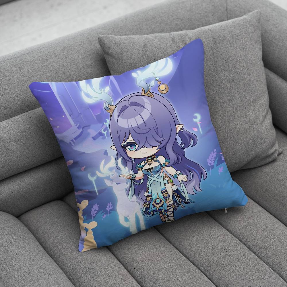Genshin LLauma Impact  Print Pattern Sofa Cushion Cover Pillowcase Home Party Car Bedding