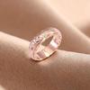 Rose Gold Color Suspended Carved Rose Flower Ring For Women Gold Rings Women'S Jewelry Rings Wedding Anniversary