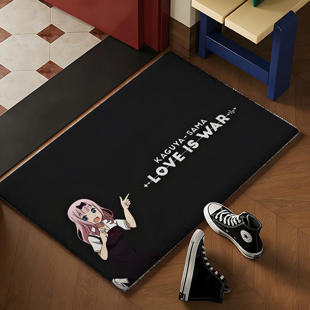 K-kaguya-sama Love Is War Anime Floor Mat Soft Flannel Rug Non-Slip Absorbent Mat For Bathroom Bedroom Home Decor
