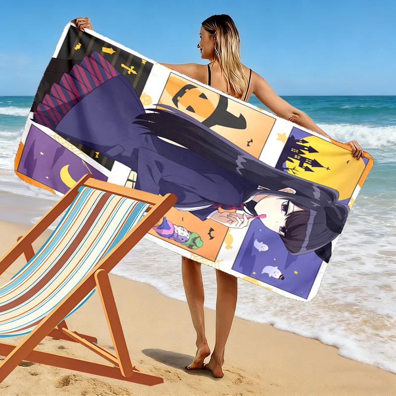 KOMI 2D Flat Print Beach Towel, Large Soft Quick Dry Towel for Beach Camping SwimmingDSTJ0925125