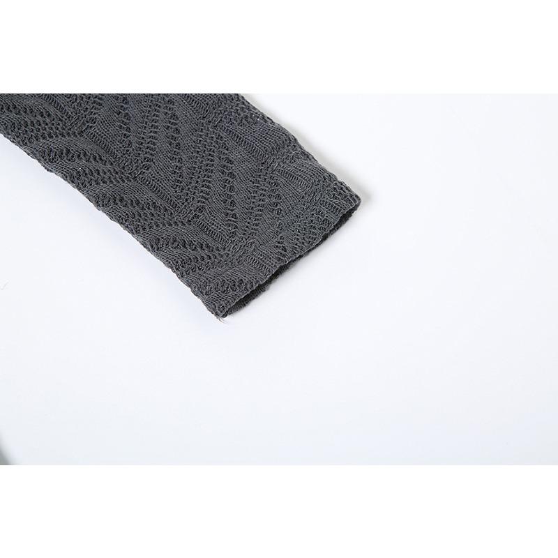 Herbst und Winter Damen Sexy Perspektive Slim-Fit High-Neck Langarm Volltonfarbe Langer Rock Temperament Kleid