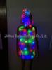 Women's LED Glowing Sequin Jacket – Hooded Nightclub Performance Vest