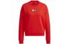 Neo X SESAME STREET Sesame Street Co Branded Collection Sweatshirts Women's Red Crew Neck Moderate Regular HD7277