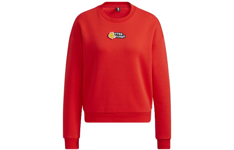 Adidas Neo X SESAME STREET Sesame Street Co Branded Collection Sweatshirts Women s Red Crew Neck Moderate Regular HD7277 M
