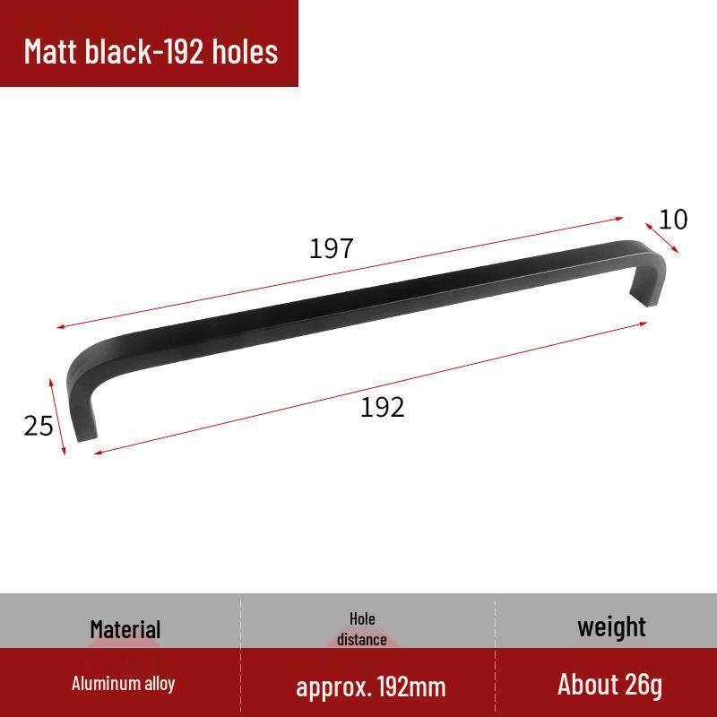 302 U-Shaped Aluminum Alloy Cabinet Handle - Fashionable and Solid Design