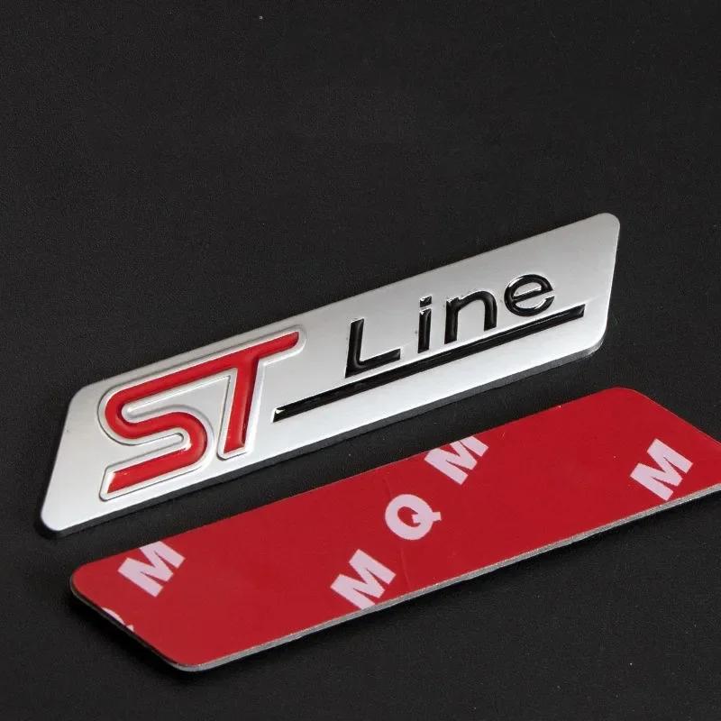 3D Metal ST Line Rear Trunk Badge Emblem Sider Fender Sticker for Stline Focus Fiesta Mondeo Ecosport Kuga ESCAPE