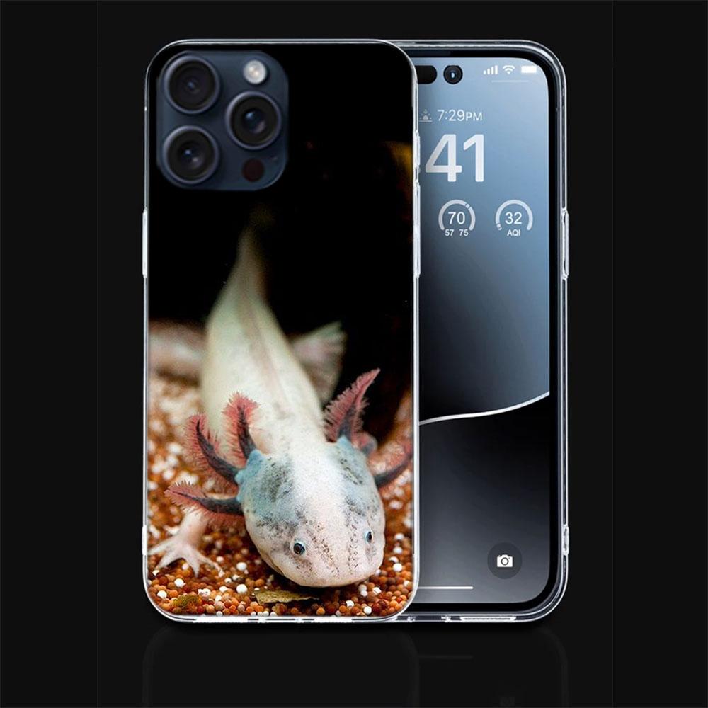 Uśmiechnięta Salamandra Przezroczyste Etui Na Telefon Dla Iphone 17 Air 16 Pro Max 15 Pro 14 Plus 17E 16E 11 13 12 Mini Etui Pokrowce Fundas Cell TP