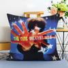 The CCure Rock Band Cushion Cover Washable Linen Pillowcase Soft  for Sofa Bed Cozy Home Room Decor
