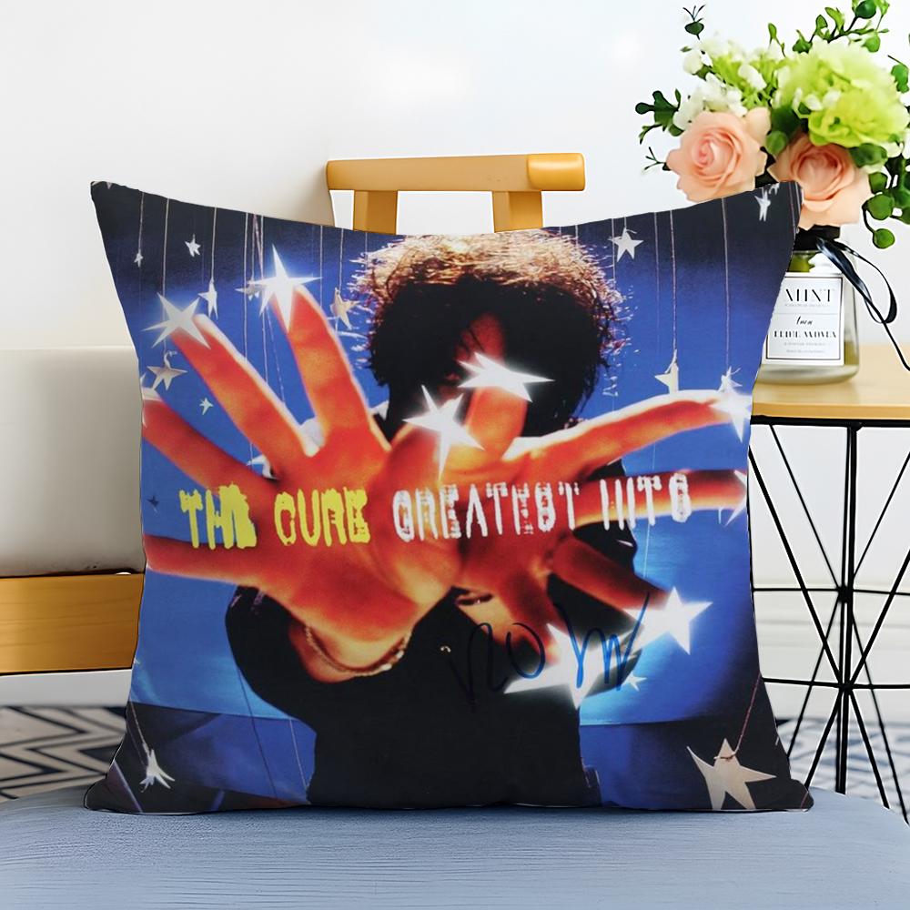 The CCure Rock Band Cushion Cover Washable Linen Pillowcase Soft for Sofa Bed Cozy Home Room Decor