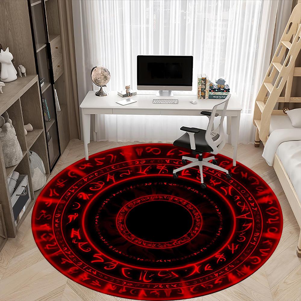 1PC Enchanted Circle Chair Carpet for Office, Indoor Non-Slip Washable Carpet, Soft Comfortable Mat For Office Room Yy250930294