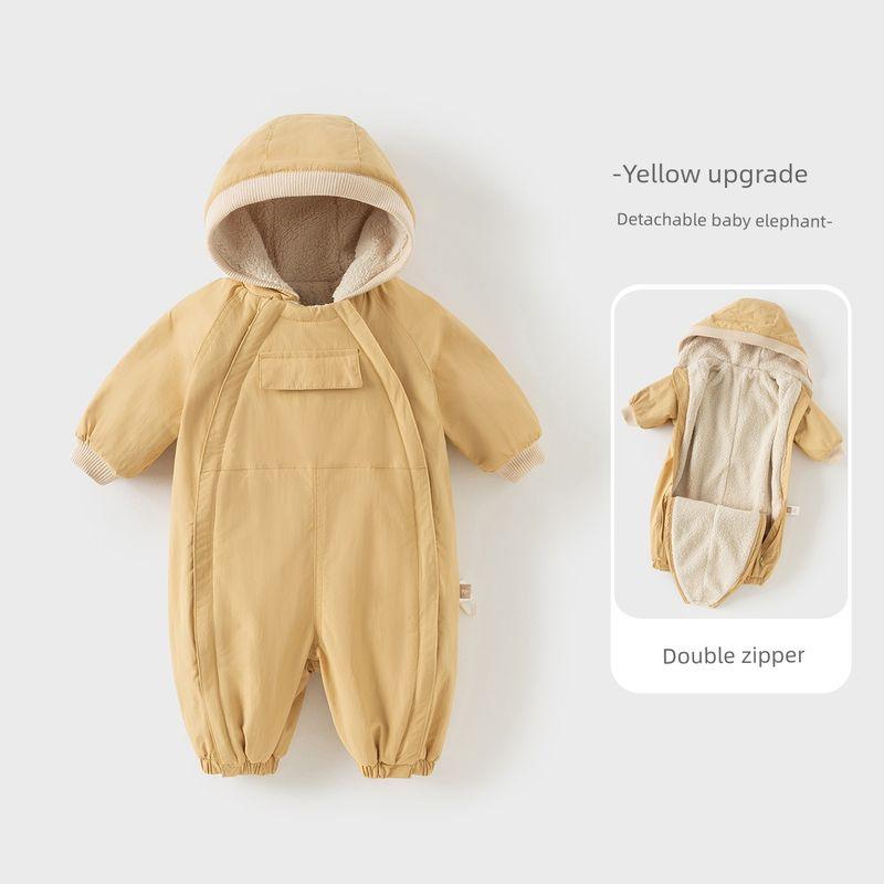 Dave & Bella Winter Baby Fleece-Lined Baby Boy s Jumpsuit