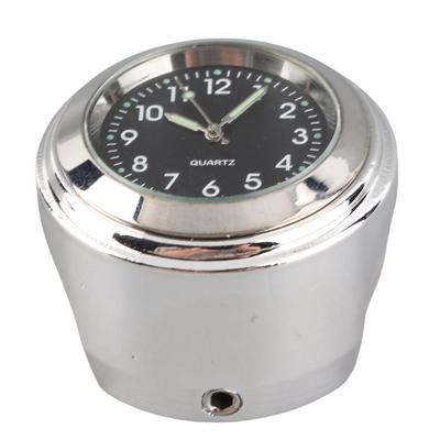 Ceas Ghidon Motocicletă Cromat Timp Precis Aliaj de Aluminiu Suport Ghidon Ceas