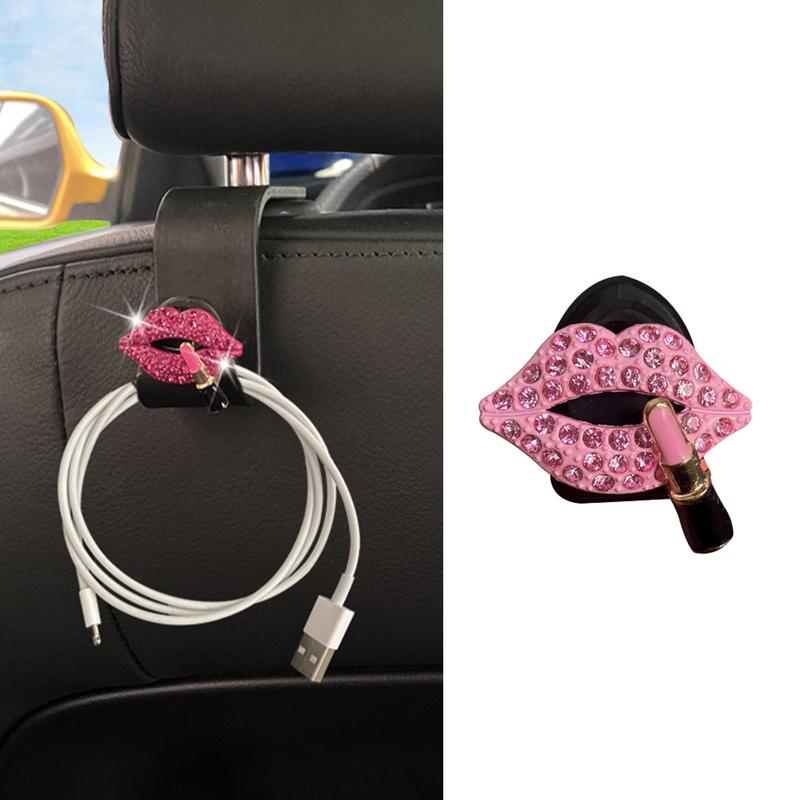 Bling Car Headrest Hook Rhinestone Car Purse Hangers Bling Purse Hook Hangers Auto Hooks Car Hangers Backseat Holder Car