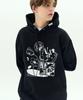 Flower Lettering Logo Hoodie Black