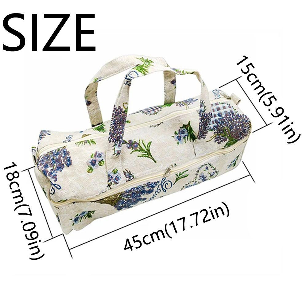 Tulip Flower Women's Hand Luggage DIY Knitting Needles Storage Bag Ladies Travel Bags Men