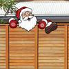 Christmas Fence Decoration DIY Garden Fence Sign Outdoor Xmas Decor Santa Clause