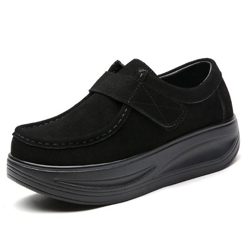 

Модные массивные кроссовки на платформе Женские туфли на танкетке Женская повседневная спортивная обувь Слипоны Лоферы на толстой подошве Женская обувь 41