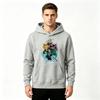 Men's Demon Anime Printed Pullover Hoodie Casual Long Sleeve Warm Hooded Sweatshirt for Daily Wear