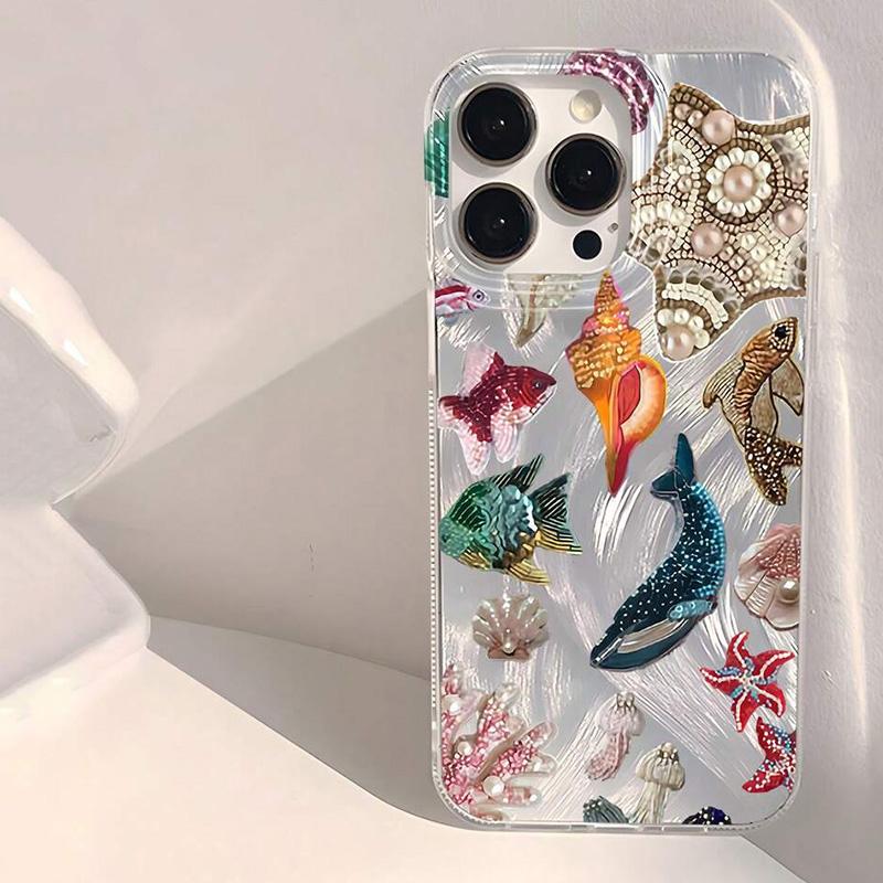 Ocean Elements Personalized Pattern IMD Soft Phone Case for Xiaomi Redmi Note 14 13 12 12S 11 13C 14C 10 S Pro Plus 4G 5G Cover
