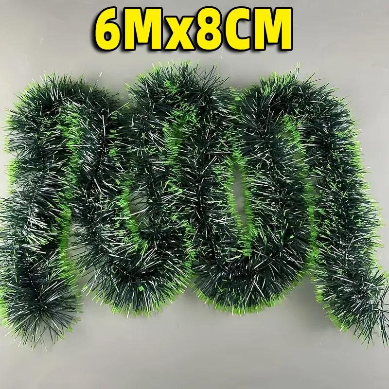 20/2m Christmas Green Cane Ribbons Garland Xmas Tree Ornaments Cane Ribbon Wreath Hanging Pendents DIY Home Party Decor Supplies