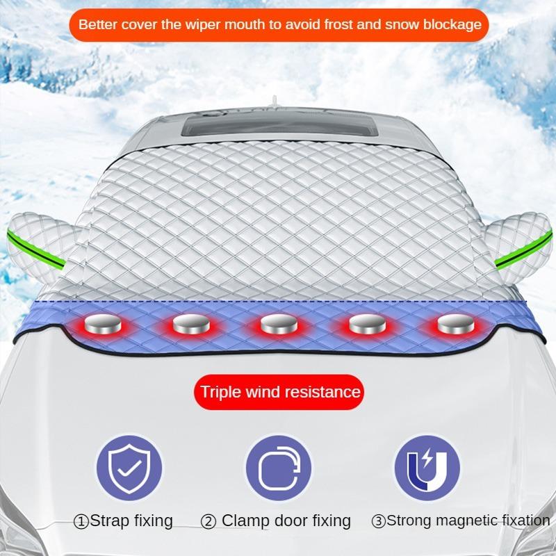 Leiboo Sunshade Cover Car Windshield Snow Sun Shade Waterproof Protector Automobile Magnetic Cover Car Front Windscreen Cover