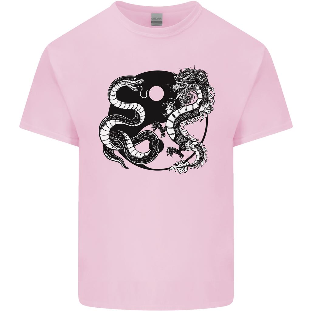 Yin Yang Dragons Japan Japanese Unisexs Light Cotton TShirt
