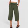 Capri-Hosen für Damen Sommer Lässig Locker Kordelzug Elastisch Hohe Taille Gerade Strand Cropped Hosen
