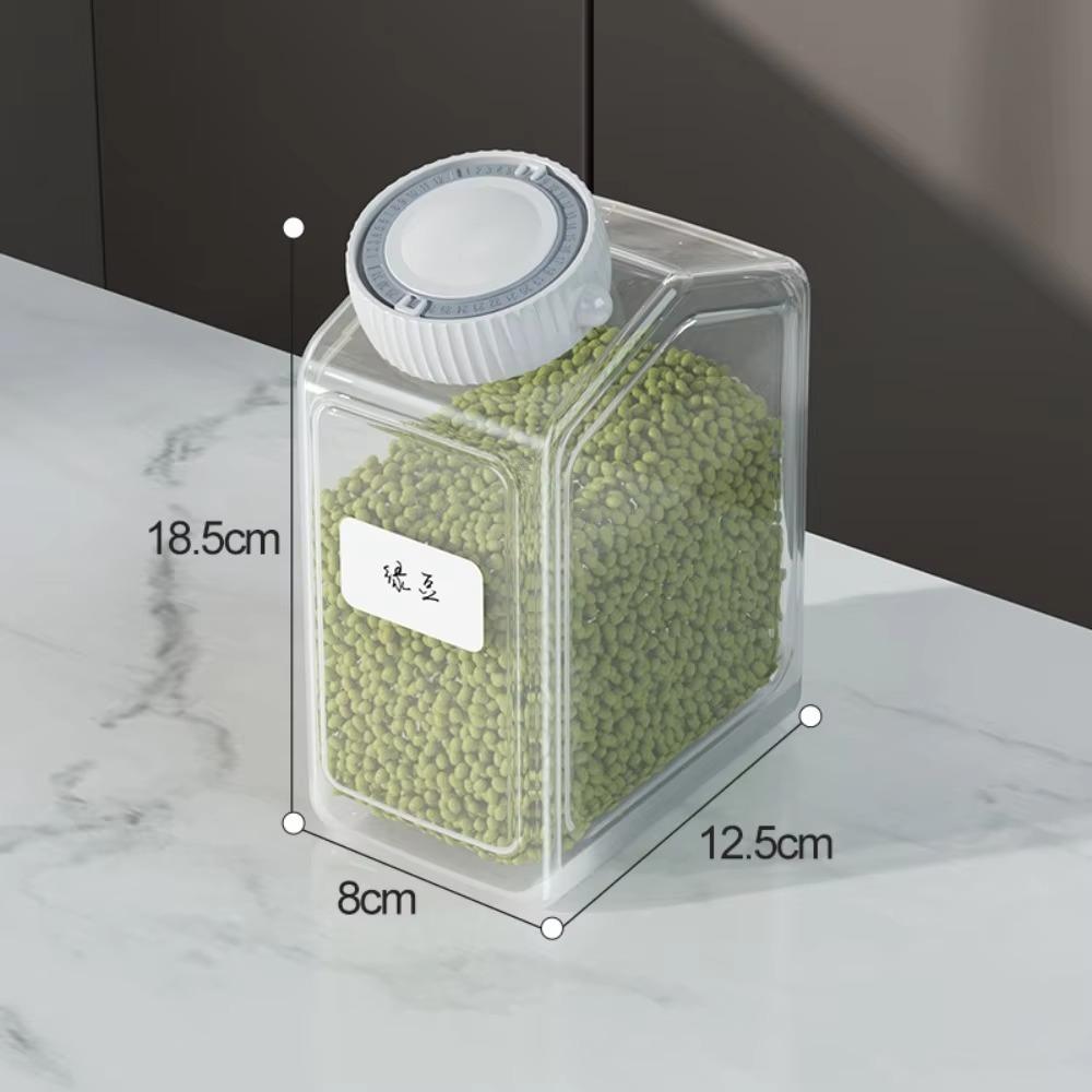 

Timed Sealed Jar Transparent Grain Storage Jar Quality Grain Storage Tank 1.3L