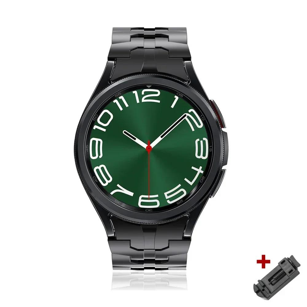 Stainless steel no gaps bracelet for Samsung Galaxy Watch 7 4 5 6 classic 47mm 43 42 46mm 45mm titanium color strap 40 44mm band