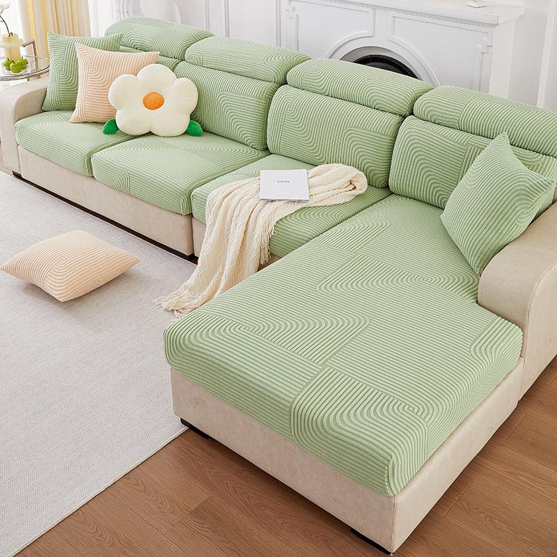 Matcha Green Sofa Cover High Elasticity All Wrapped Cover Lazy Sofa Cushion Four Seasons Universal Dust Cover Cloth