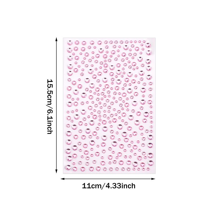 1 Sheet 3D Face Eye Party Makeup Tattoo Sticker Diamond  Sticker Self-Adhesive Mixed  Face Decoration Sticker
