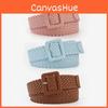 Stylish Japanese Country Style Woven Wide Waist Belt In Trendy Candy Colors For Dresses And Jeans