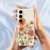 For Samsung Galaxy S24 FE Case Beautiful Flowers Pattern Printing Straight Edge TPU Phone Back Cover
