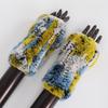 New Women 100% Real Genuine Knitted Rex Rabbit Fur Mittens Winter Warm Lady Real Fur Fingerless Gloves Handmade Knit Fur Mitten