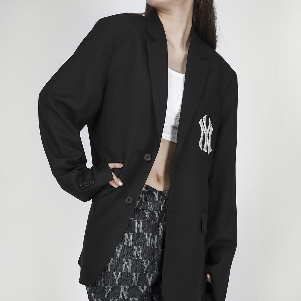 MLB New York Yankees Solid Color Single-Breasted Suit Unisex suit Black 3AJK01014-50BKS