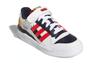 adidas Originals FORUM Cushioning, Wear Resistant Low Top Skateboard Shoes White Blue Red Teenagers H04423