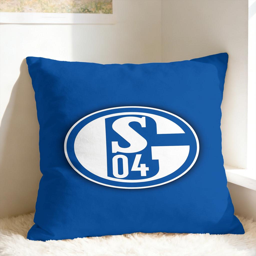 S-Schalke 04 team Pillow Case  Comfy Pillow Cover For Sofa Bedroom Home Decor Cute Funny Cushion Cover