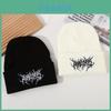 Acrylic Knit Hat For Adults With Embroidered Design For Winter Outdoor Warmth