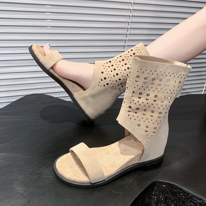 One-word Cool Women's Shoes with High Heels, New Fashion Temperament, Short Tube Cool Women's Shoes, Summer Cool Boots