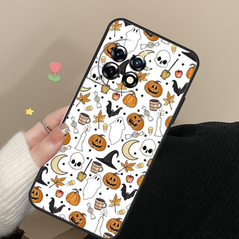 Halloween Pumpkin Cover For OnePlus 13 12 11 12R 13R 9 10 Pro 8T 9RT 10T 10R Nord 4 CE 2 3 Lite N20 N30 Case