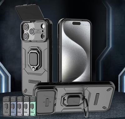 Etui na iPhone 17 Pro z przesuwaną osłoną aparatu, etui na telefon iPhone 17 Air, iPhone 17 Pro Max, pancerne etui z PC, odporne na wstrząsy, etui z tylną okładką