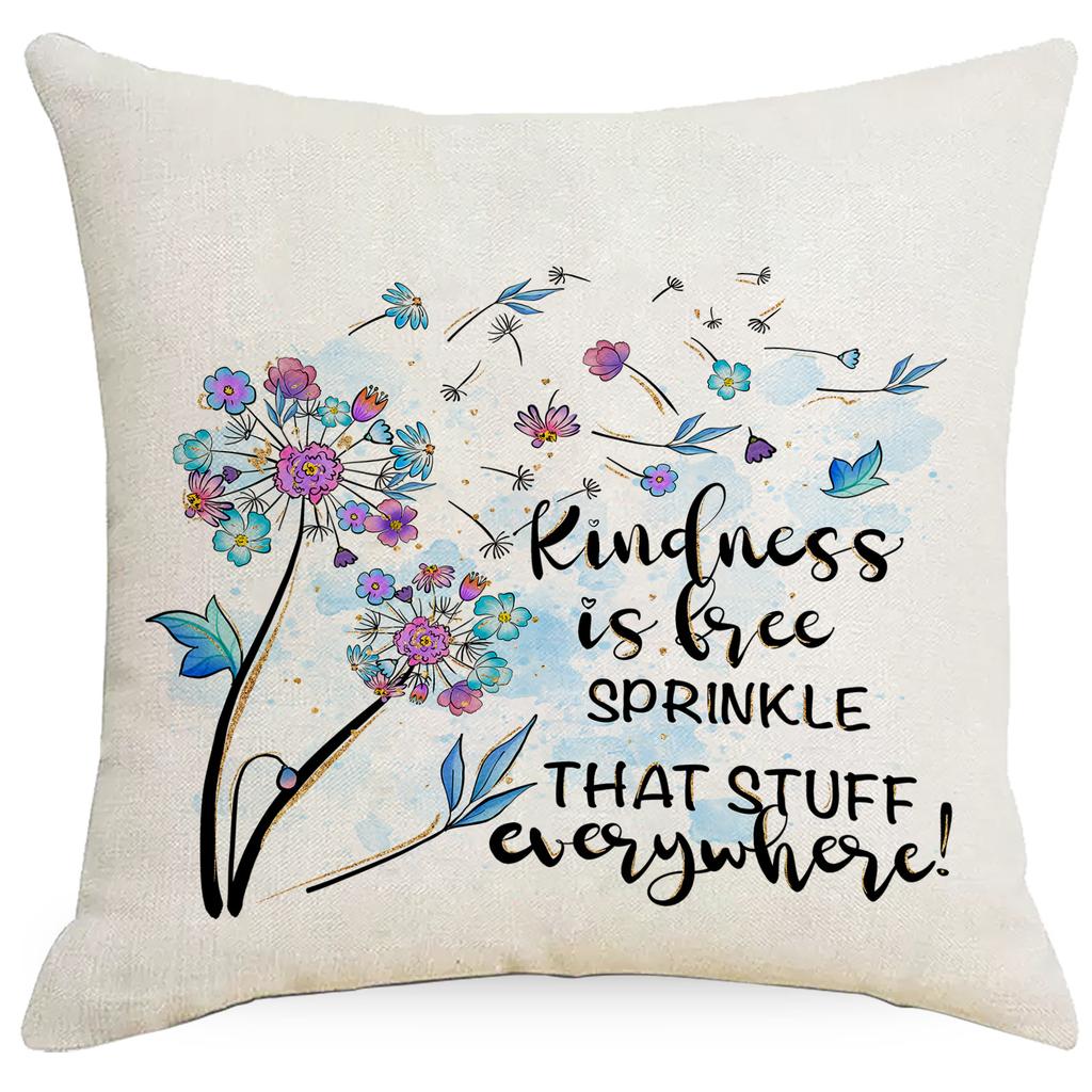 New Creative Floral Dandelion Pillow Case Home Sofa Cushion Pillow Case Decoration