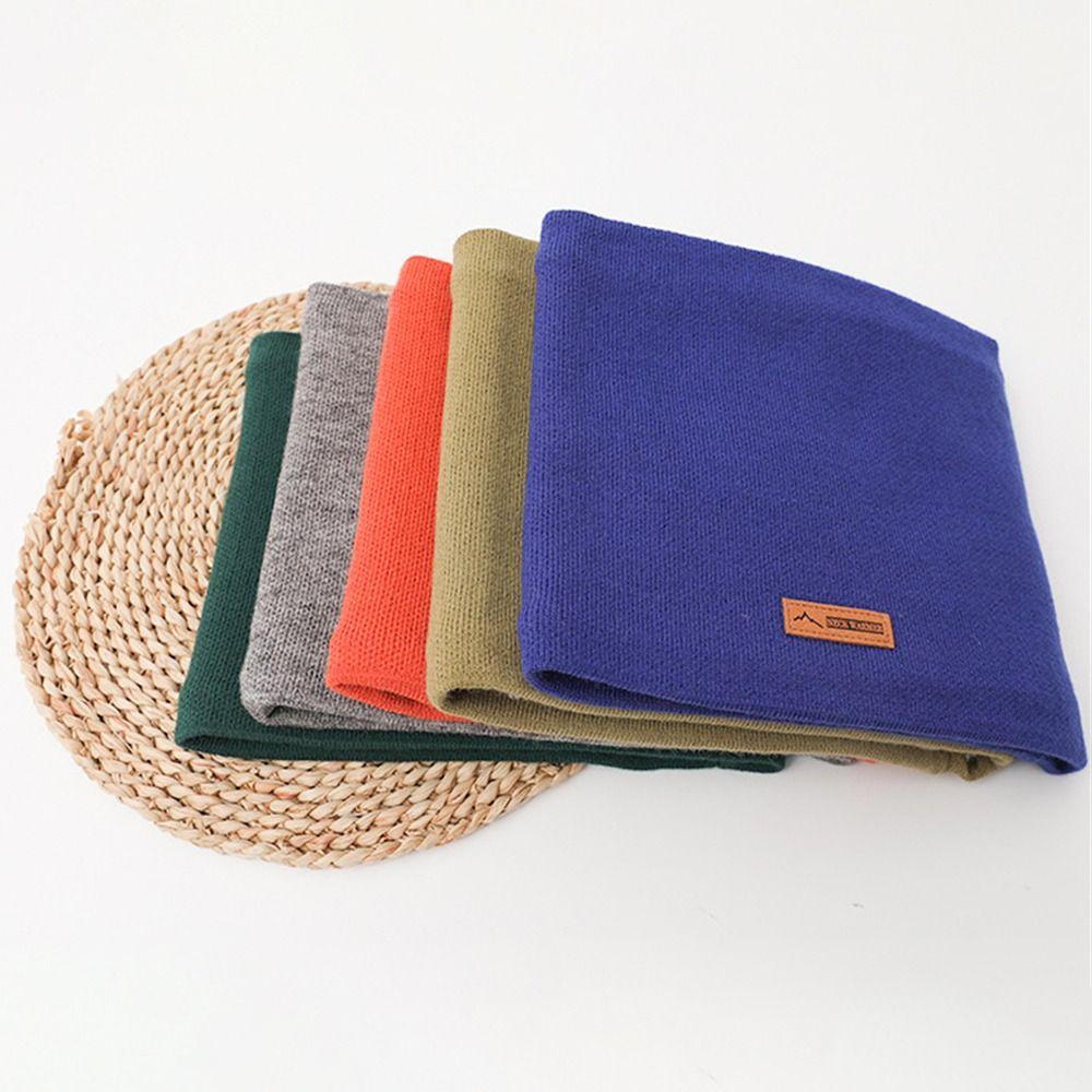 

Cold-proof Knitted Scarf Soft Face Cover Versatile Scarves for Skiing Cycling бежевий