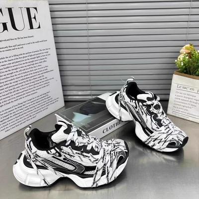 Thick-soled Heightening Dad Shoes for Women 2025 Summer New Mesh Breathable Old Dirty Shoes Casual Running Sneakers