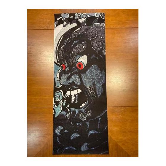 Tsukioka Yoshitoshi's "Lu Zhishen Drunkenly Smashes the Vajra God of Mount Wutai" Large Tenugui (Japanese Hand Towel) - Approx. 90cm x 35cm, Made in
