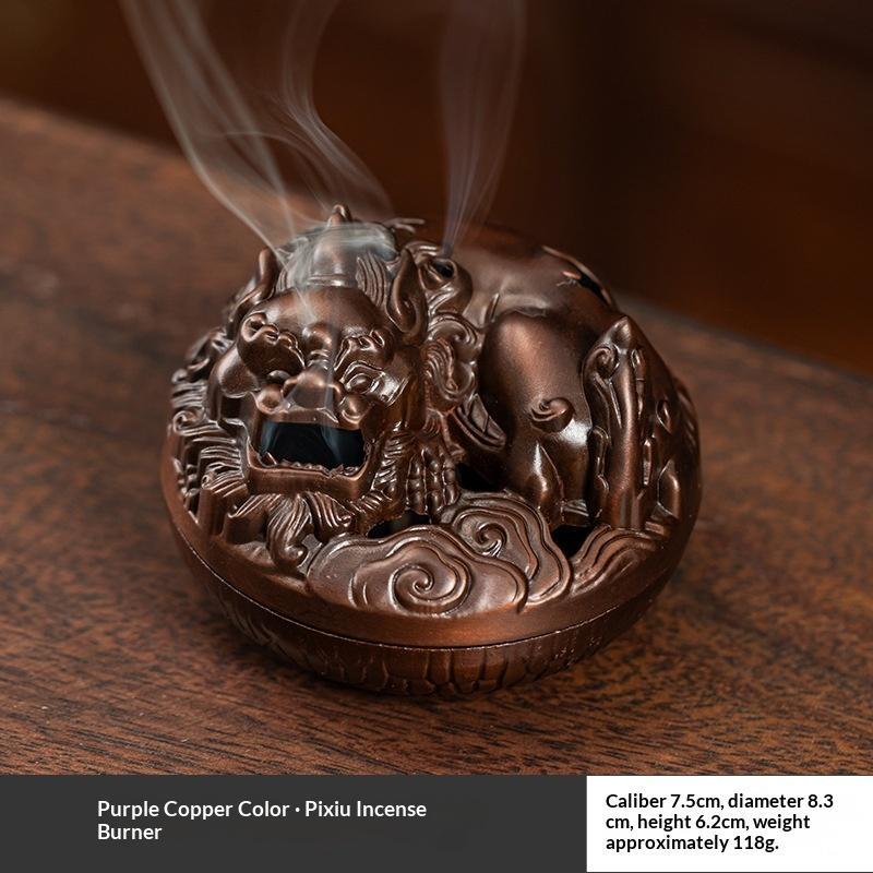 Alloy Hollow Incense Burner Stickless Powder Incense Holder Portable Aromatherapy Decor for Home Yoga Meditation